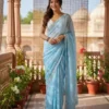 Kc 881 Pixel Crush with Cutdana Worked Party Wear Saree Collection