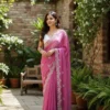 Kc 881 Pixel Crush with Cutdana Worked Party Wear Saree Collection