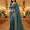 Mahek 218 Jimmy Choo Embroidery Worked Designer Saree Collection