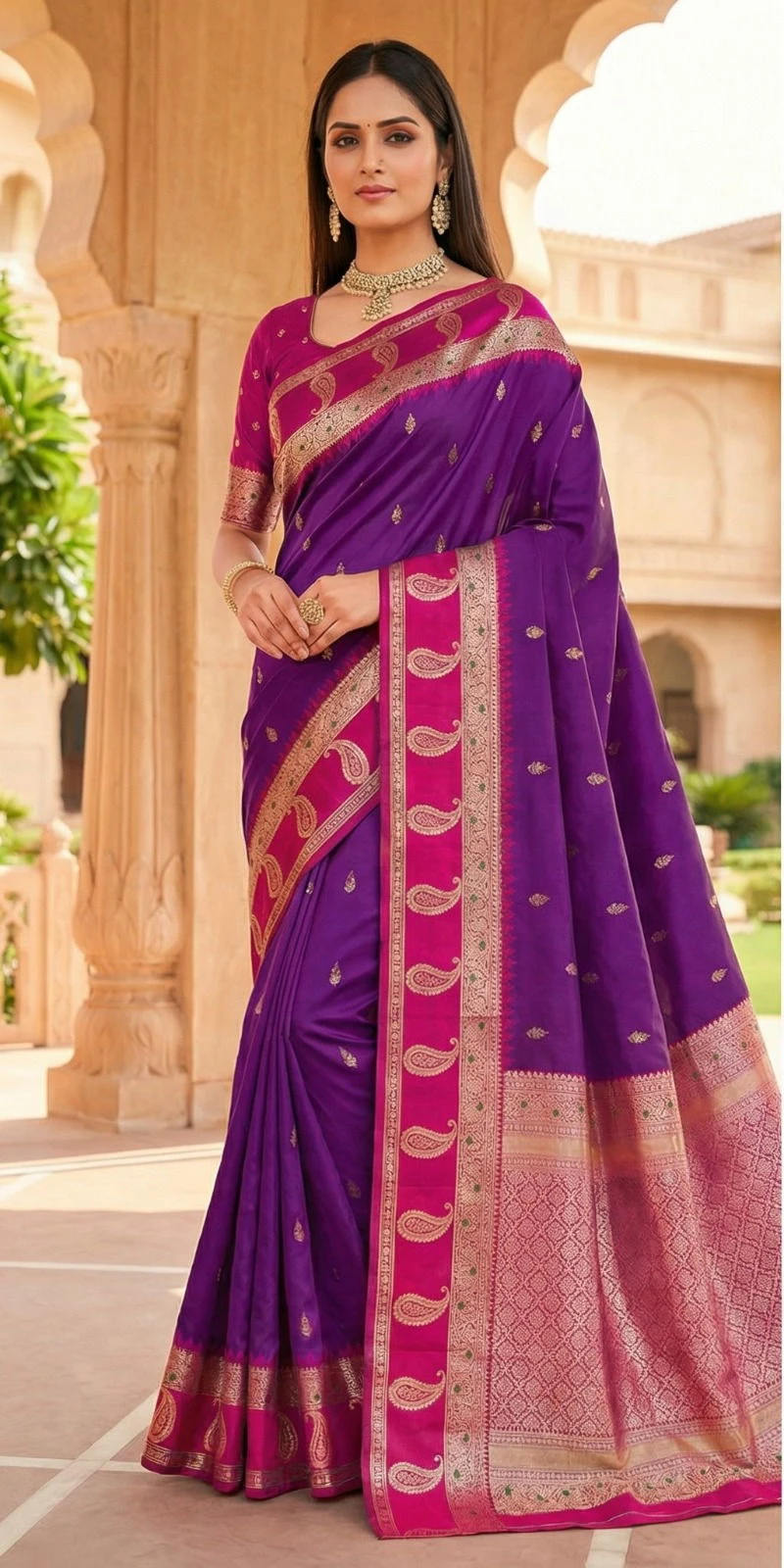 Mb 187 Premium Banarasi Silk Zari Butti Weaving Saree Collection