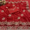 Vt 832 T Georgette Silk with Thread Coding Embroidery Worked Saree Collection