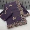 Vt 832 T Georgette Silk with Thread Coding Embroidery Worked Saree Collection