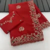 Vt 832 T Georgette Silk with Thread Coding Embroidery Worked Saree Collection