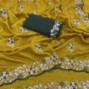 Vt 834 T Soft Vichitra Silk Thread Work Designer Saree Collection