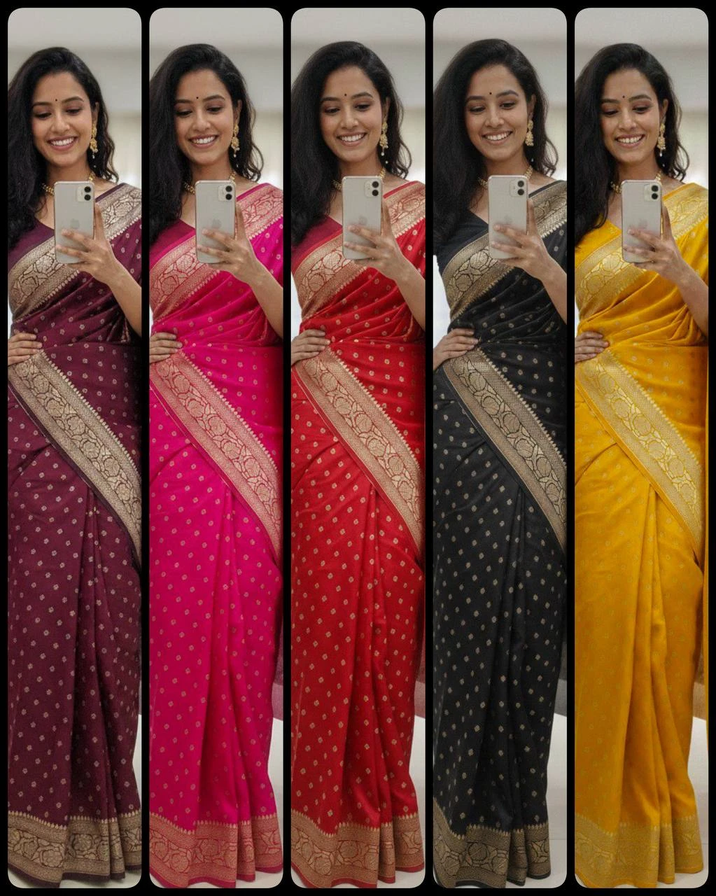 Aab Mosam Vol 1 Soft Silk Jacquard Border Saree Collection