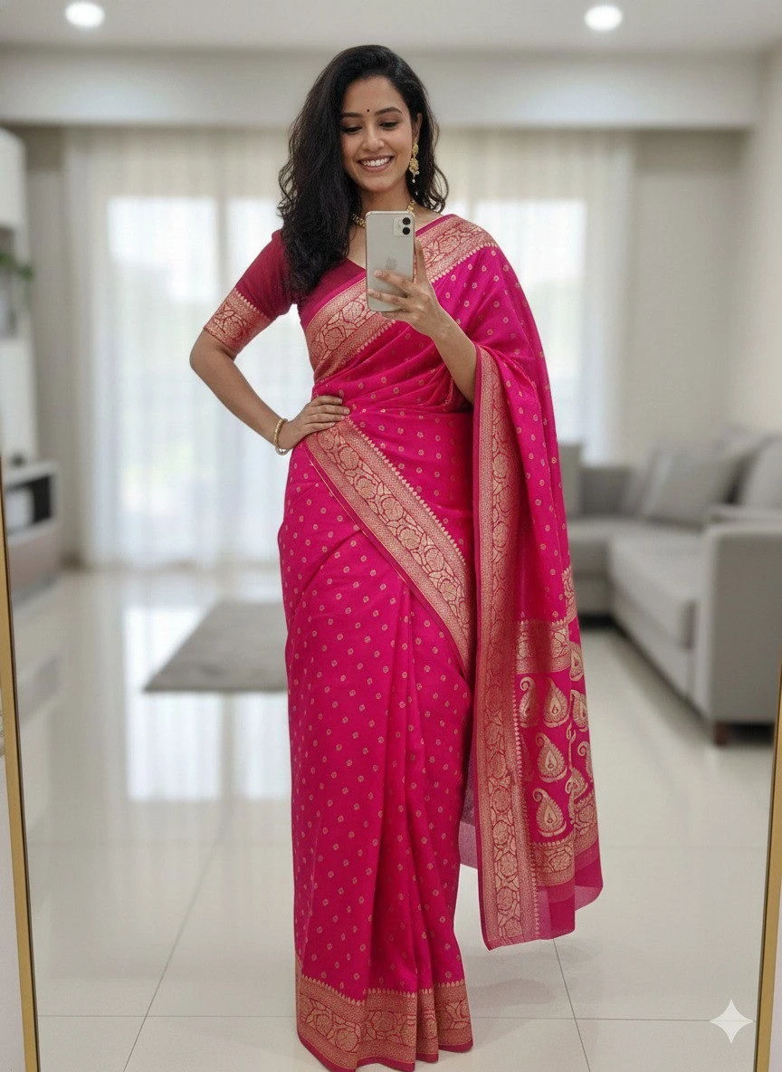 Aab Mosam Vol 1 Soft Silk Jacquard Border Saree Collection