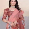 Adhya Cotton Linen Aari Bharat Work with Digital Printed Saree Collection
