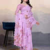 Adhya Cotton Linen Aari Bharat Work with Digital Printed Saree Collection