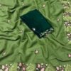 Ah New Rosewood Georgette Embriodery Worked Party Wear Saree Collection