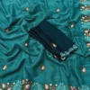 Ah New Rosewood Georgette Embriodery Worked Party Wear Saree Collection