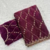 Ah Silver Fendy Chiffon Embroidery Worked Fancy Saree Collection