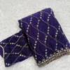 Ah Silver Fendy Chiffon Embroidery Worked Fancy Saree Collection