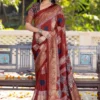 Apple Ajrak Reet Viscose Silk Lavender Printed Saree Collection
