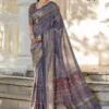 Apple Ajrak Reet Viscose Silk Lavender Printed Saree Collection