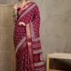 Apple Holland Silk 97 Silk Blend Purple Printed Fancy Saree Collection
