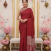 Apple Kalindi Crepe Green Printed Party Wear Saree Collection