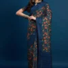 Apple Kathakari Vol 2 Silk Blend Brown Printed Saree Collection