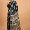 Apple Prism Vol 1 Pure Crepe Teal Blue Printed Fancy Saree Collection