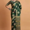 Apple Prism Vol 1 Pure Crepe Teal Blue Printed Fancy Saree Collection