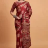 Apple Prism Vol 1 Pure Crepe Teal Blue Printed Fancy Saree Collection