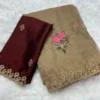 Arham Crunchy Embroidery Sequence Worked Saree Collection