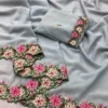 Arham Georgette Floral Multi Thread Worked Fancy Saree Collection