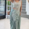Bt 7143 Rangoli Embroidery Sequence Work Beautiful Ready to Wear Saree