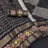 Designer Freehand B D48 Dola Silk with Double Jacquard Border Saree Collection