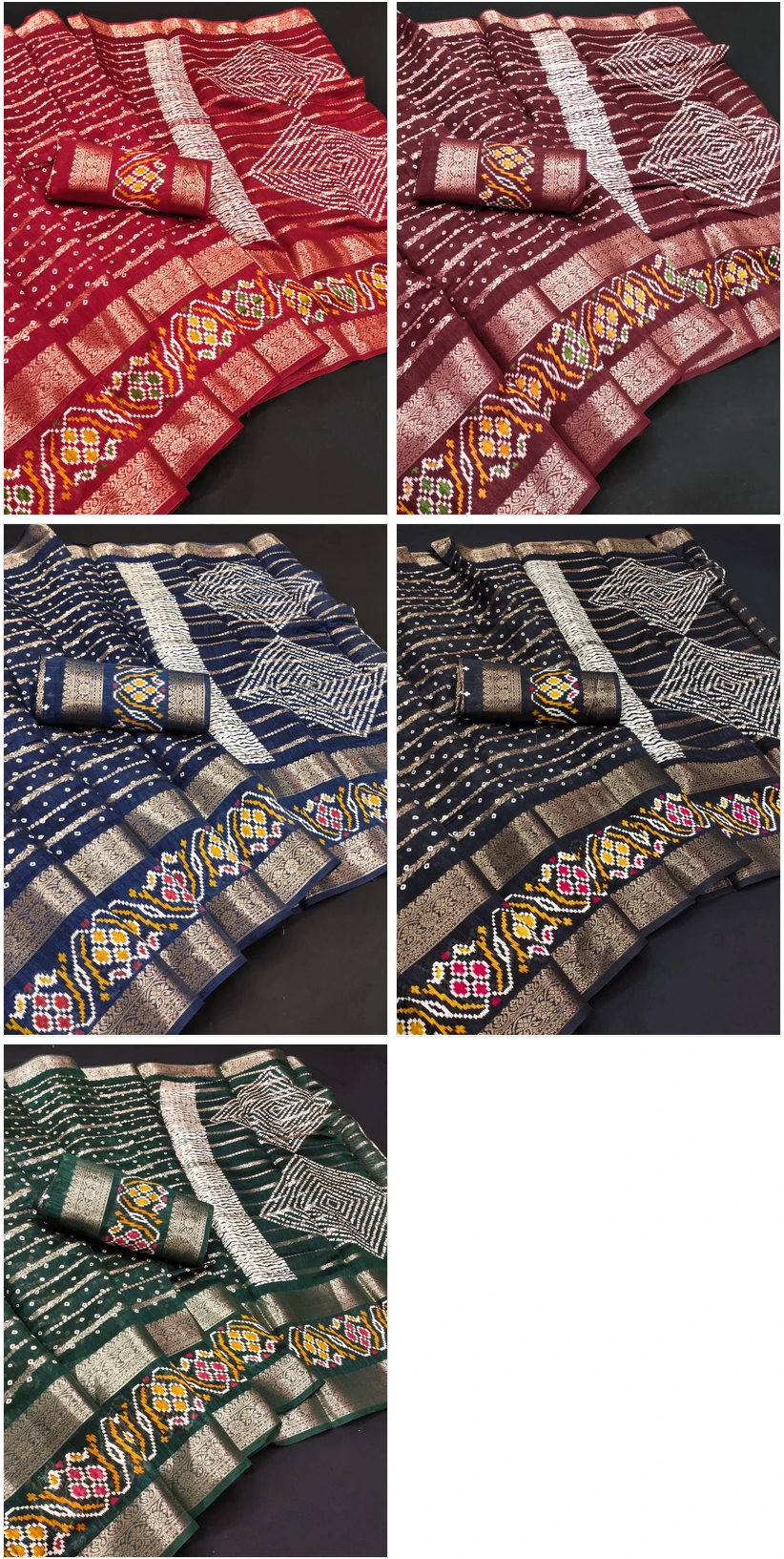 Designer Freehand B D48 Dola Silk with Double Jacquard Border Saree Collection