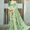Kashvi Ruhani Vol 20 Dull Moss Satin Patta Saree Collection