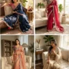 Kc 2109 Soft Frendy Satin Embroidery Worked Premium Saree Collection