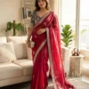 Kc 2109 Soft Frendy Satin Embroidery Worked Premium Saree Collection