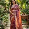 Kc 2112 Space Silk Beautiful Sequence Worked Saree Collection