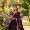 Kc 2112 Space Silk Beautiful Sequence Worked Saree Collection