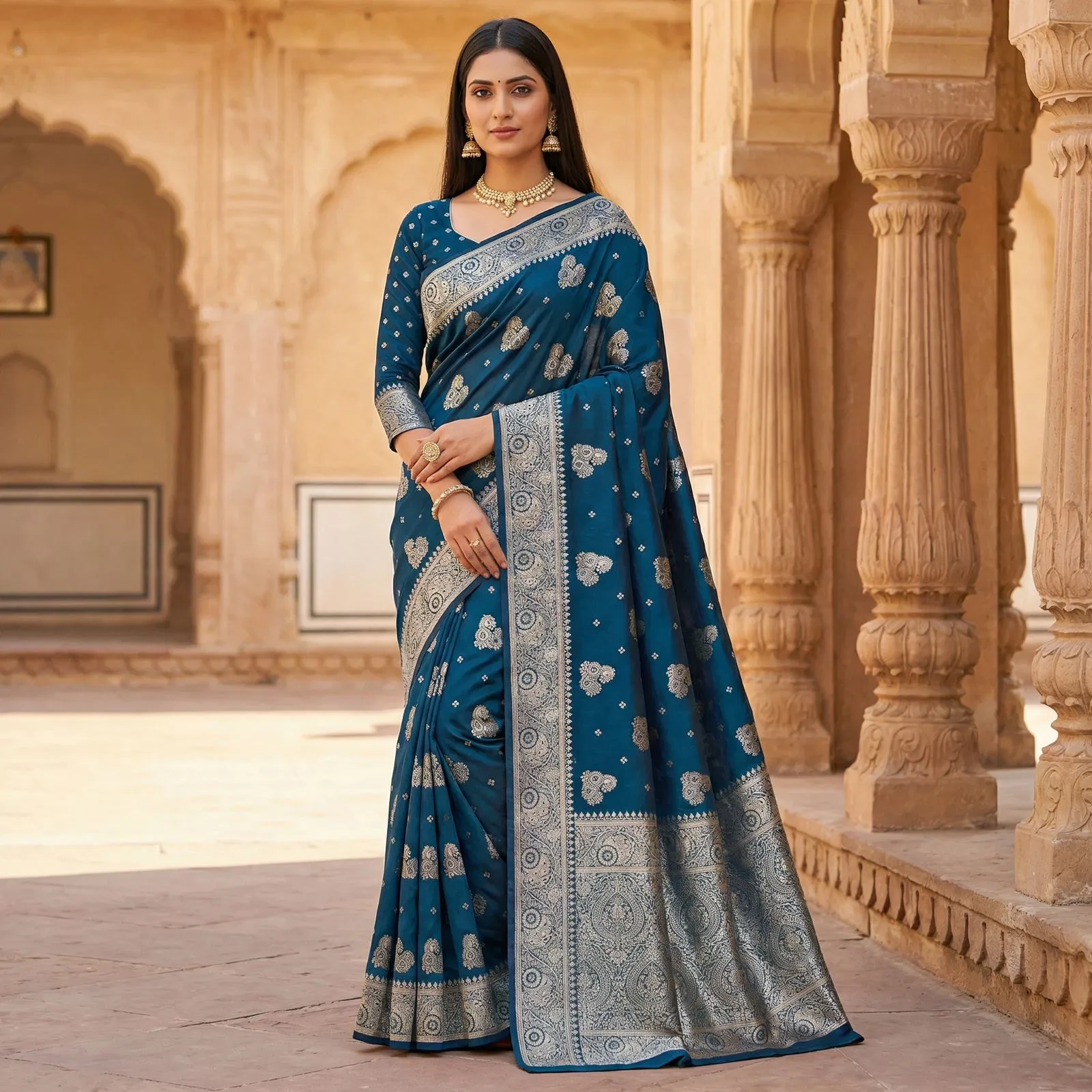 Mb 3323 Pure Banarasi Silk Zari Weaving Traditional Saree Collection