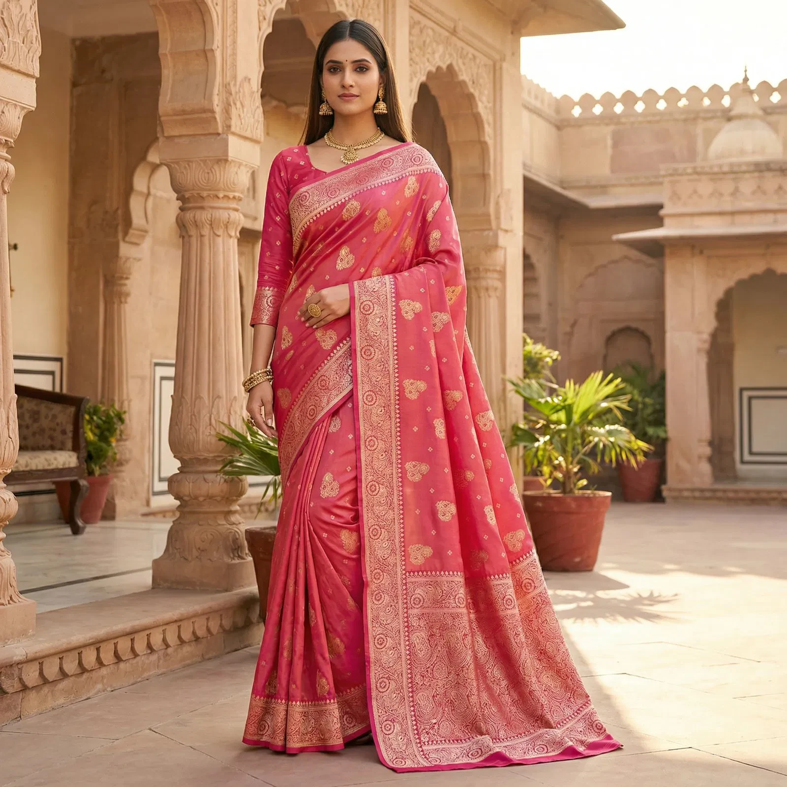 Mb 3323 Pure Banarasi Silk Zari Weaving Traditional Saree Collection