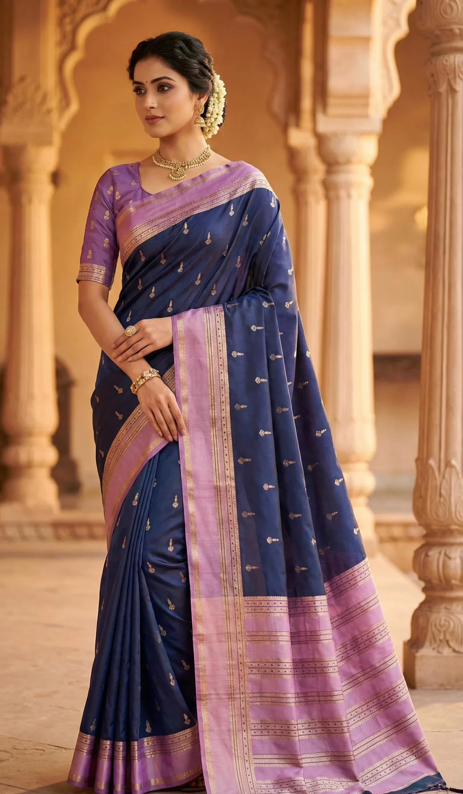 Mb 3325 Banarasi Silk Zari Weaving Saree Collection