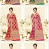 Muskan Organja Vol 6 Soft Organza Zari Worked Saree Collection