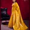 Rajtex Blue Taxi Satin Linen Handloom Weaving Silk Saree Collection