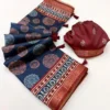 Rajyog Prishya Silk Ajrakh Printed Fancy Saree Collection