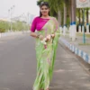 Sb Leheriya Pure Chinon Leheriya Worked Saree Collection