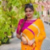 Sb Leheriya Pure Chinon Leheriya Worked Saree Collection