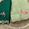 Shaligram Ah Chiffon Embroidery Birds Worked Fancy Saree Collection