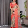 Shc 01 to 07 Pure Handloom Linen Floral Printed Saree Collection