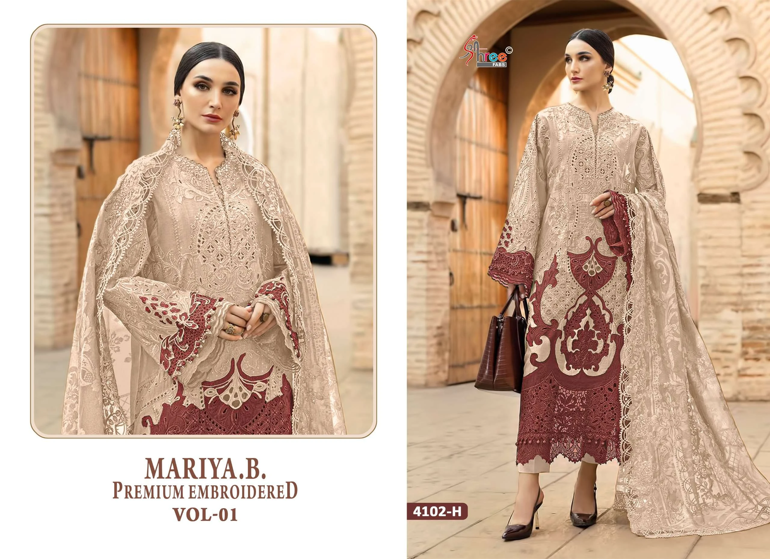 Shree Fab Mariya B Premium Embroidered Vol 1 Fghijklm