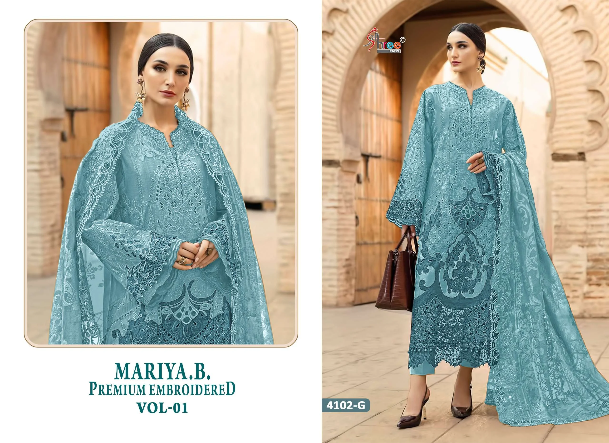 Shree Fab Mariya B Premium Embroidered Vol 1 Fghijklm
