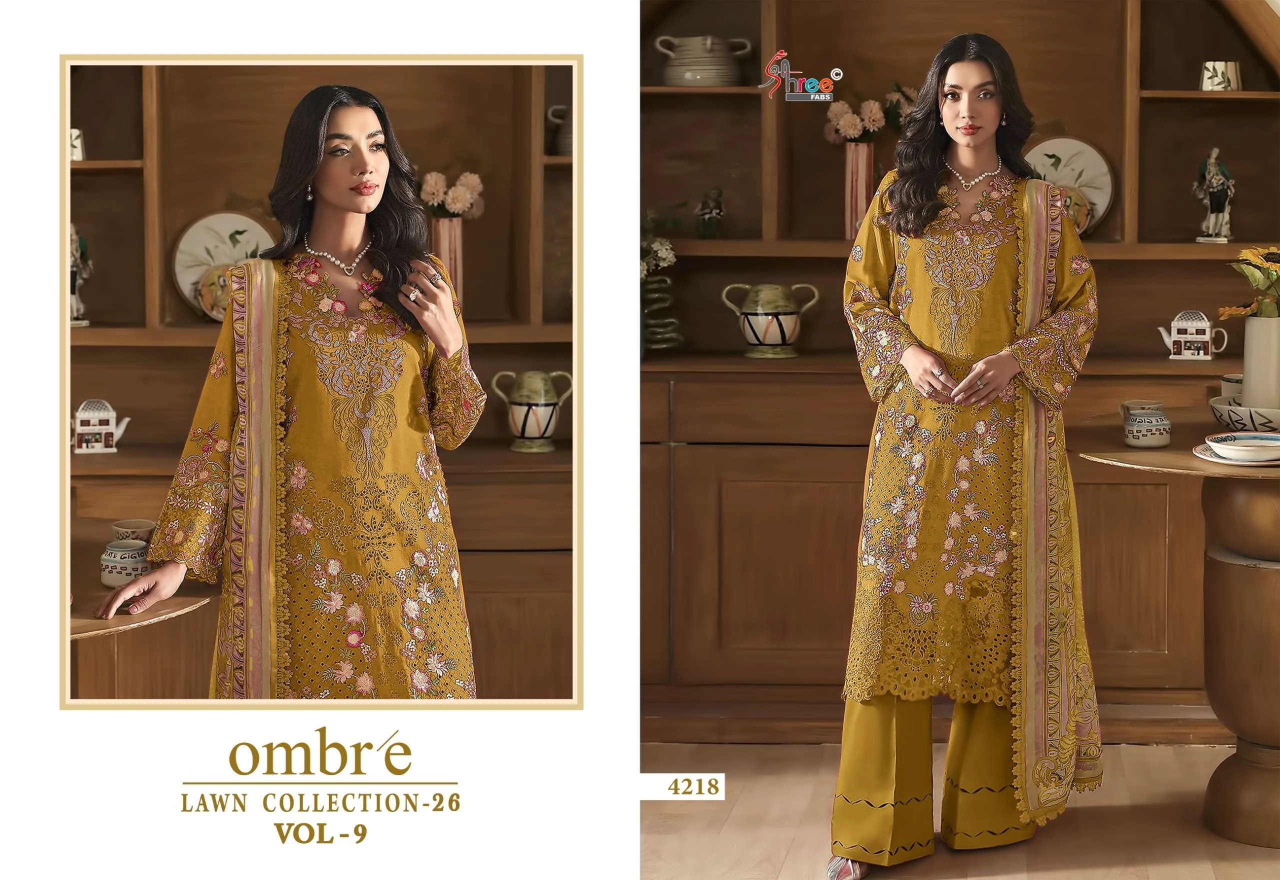 Shree Fab Ombre Lawn Collection Vol 9