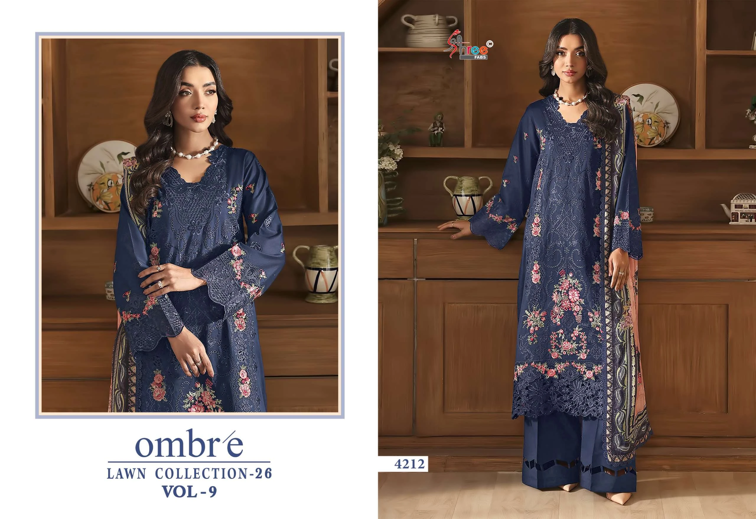 Shree Fab Ombre Lawn Collection Vol 9