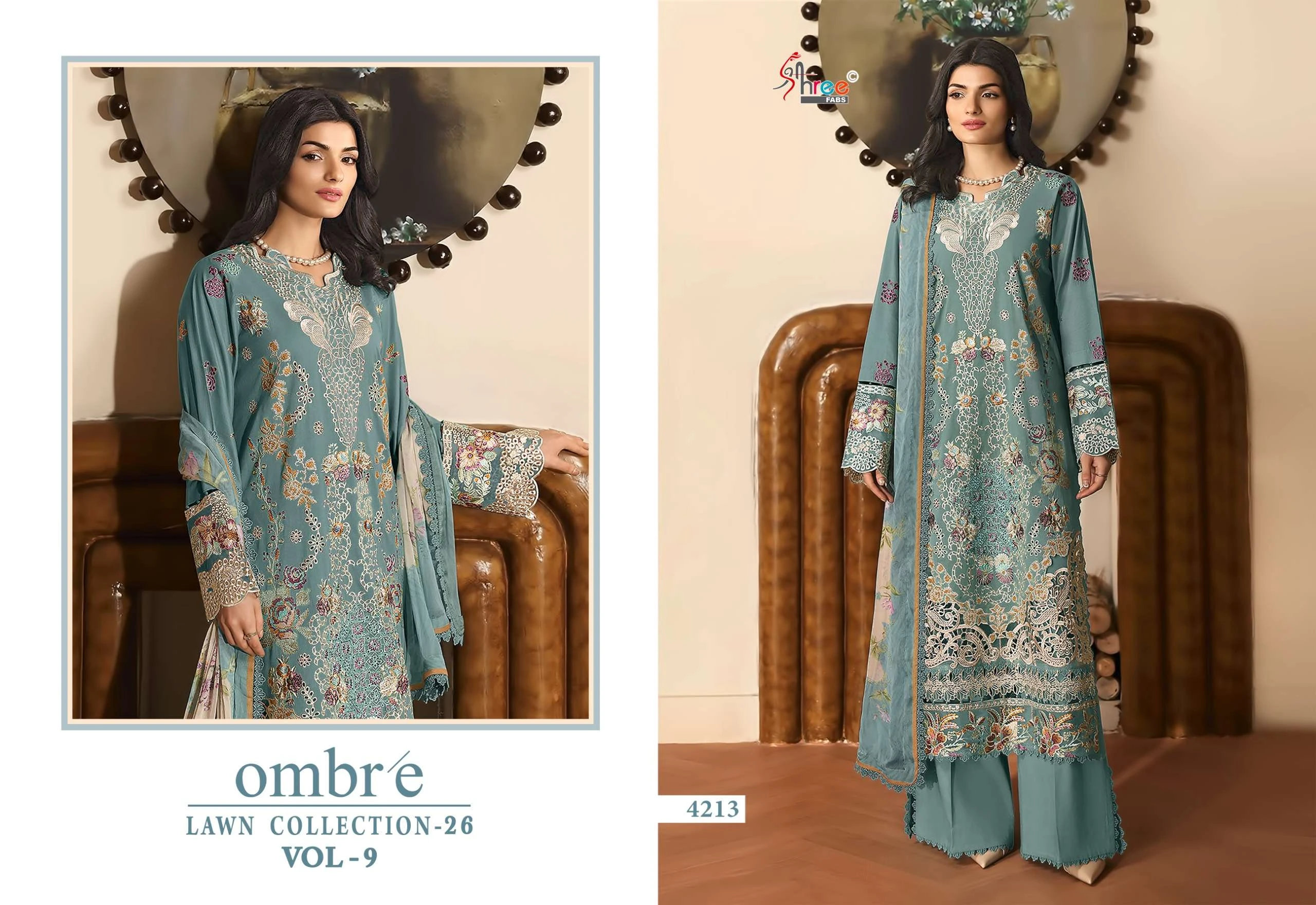 Shree Fab Ombre Lawn Collection Vol 9