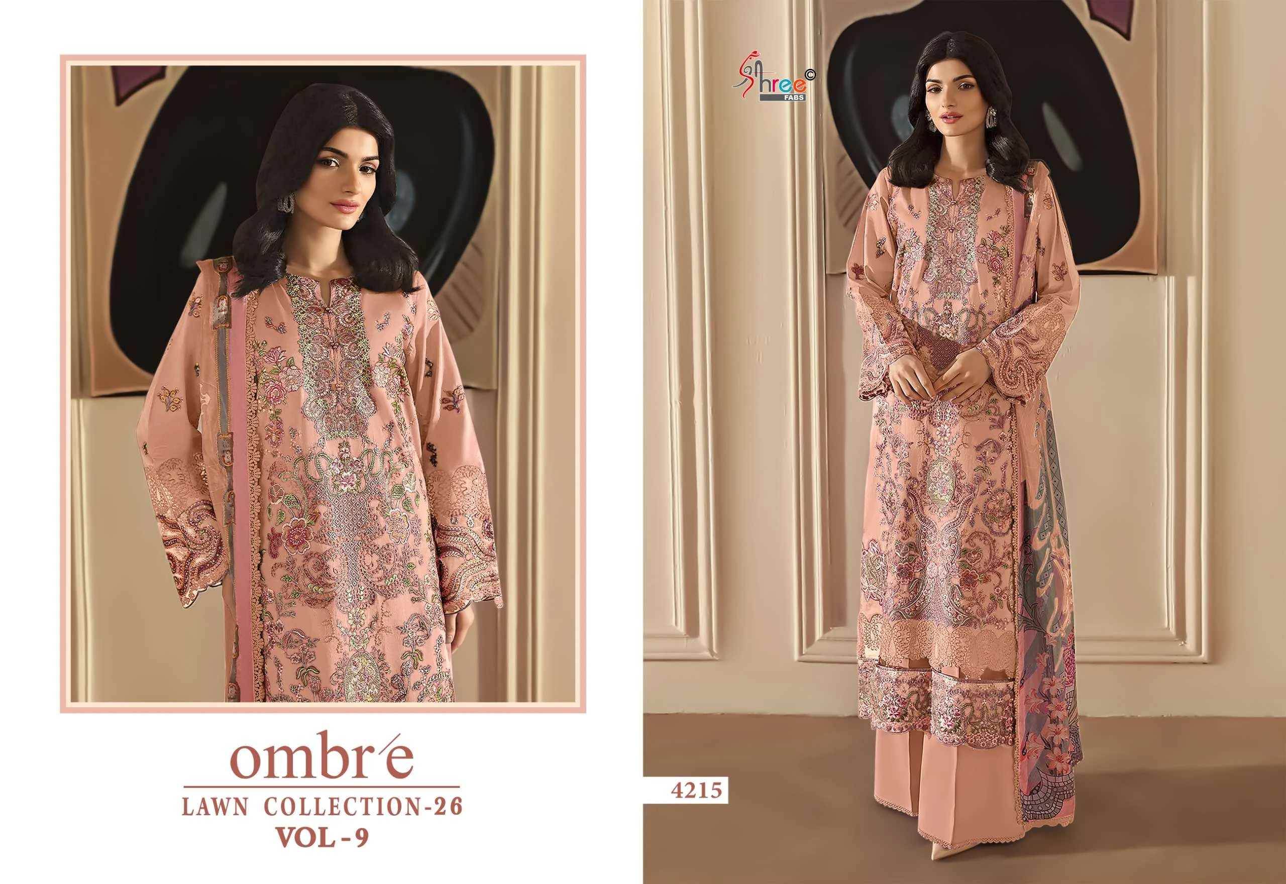 Shree Fab Ombre Lawn Collection Vol 9